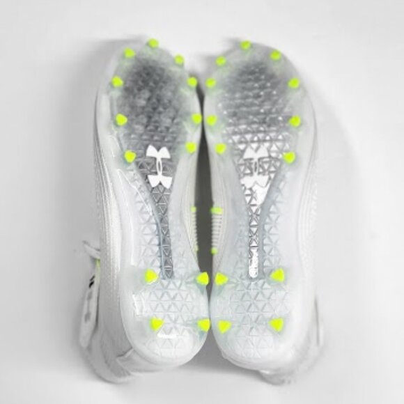 UNDER ARMOUR Highlight MC 3023716-106 White Men\'s Football Cleats Size 10.5 NEW
